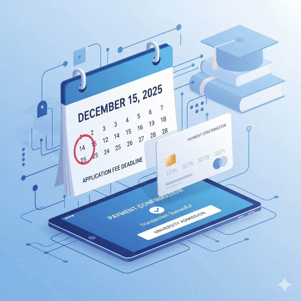 ددلاین اپلیکیشن فی دانشگاه, زمان پرداخت اپلیکیشن فی, Application Fee Deadline, پرداخت اپلیکیشن فی دانشگاه, ددلاین اپلای دانشگاه, هزینه اپلیکیشن دانشگاه, پرداخت اپلای دانشگاه خارجی, Application Fee Payment, ددلاین ارسال اپلیکیشن, پرداخت اپلیکیشن فی آمریکا, پرداخت اپلیکیشن فی کانادا, اپلیکیشن فی چیست, مهلت پرداخت اپلیکیشن دانشگاه